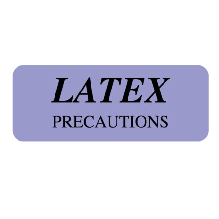Latex Precautions 5/16 X 1-1/4 Lavender W/Black